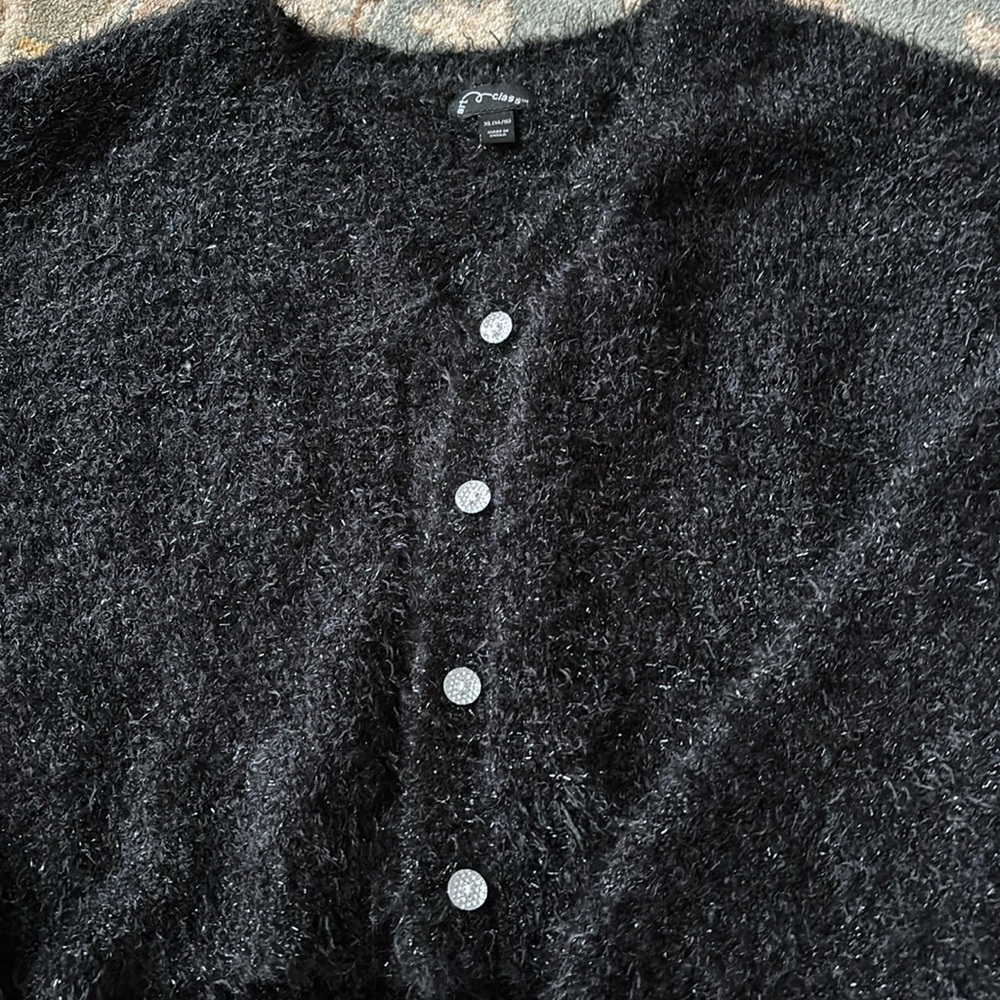 Adorable art class size xl 14/16 simmer eyelash v-neck cardigan